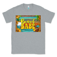 Heather Grey beach babe skinny metal can holder Classic Tee - HRA Design Shop