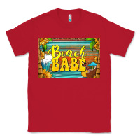 Beach Babe Skinny Metal Can Holder Classic Tee | Teevron