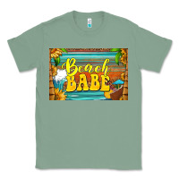 Sage beach babe skinny metal can holder Classic Tee - HRA Design Shop