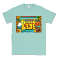 Seafoam beach babe skinny metal can holder Classic Tee - HRA Design Shop