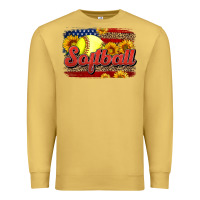 Antique Gold Western American Flag Softball Premium Sweatshirt - LillyAllenDesigns