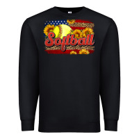 Black Western American Flag Softball Premium Sweatshirt - LillyAllenDesigns