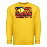 Lemon Western American Flag Softball Premium Sweatshirt - LillyAllenDesigns