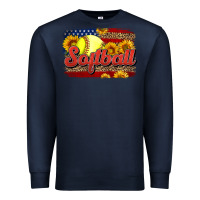 Navy Western American Flag Softball Premium Sweatshirt - LillyAllenDesigns