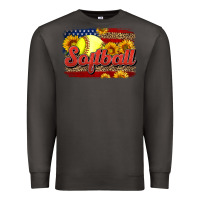 Smoke Western American Flag Softball Premium Sweatshirt - LillyAllenDesigns