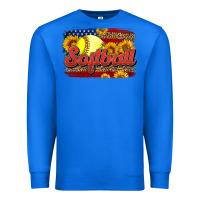 True Royal Western American Flag Softball Premium Sweatshirt - LillyAllenDesigns
