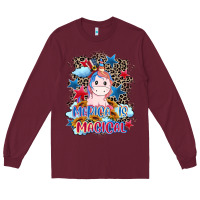 Burgundy Merica is magical 4th of july Long Sleeve Tee - CowGirlArtShop