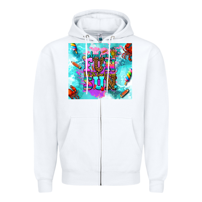 Summer Break And School Zipper Hoodie by AdoDesignShop | Teevron