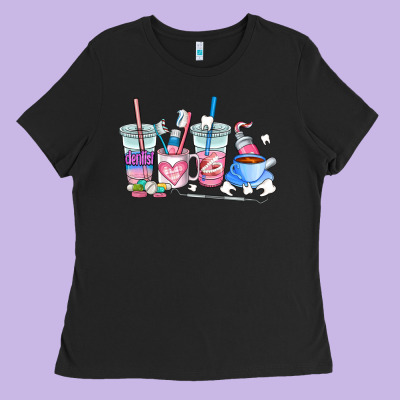Dentist Coffee Cups Ladies Tee Designed By Adodesignshop