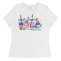 White dentist coffee cups Ladies Tee - AdoDesignShop