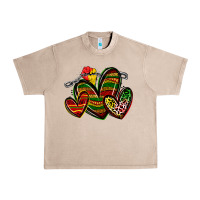 French Oak juneteenth hearts Urban Heavy Tee - Zillion Design Studio