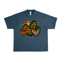 Midnight Navy juneteenth hearts Urban Heavy Tee - Zillion Design Studio