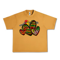 Peanut Butter juneteenth hearts Urban Heavy Tee - Zillion Design Studio