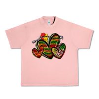 Salmon juneteenth hearts Urban Heavy Tee - Zillion Design Studio