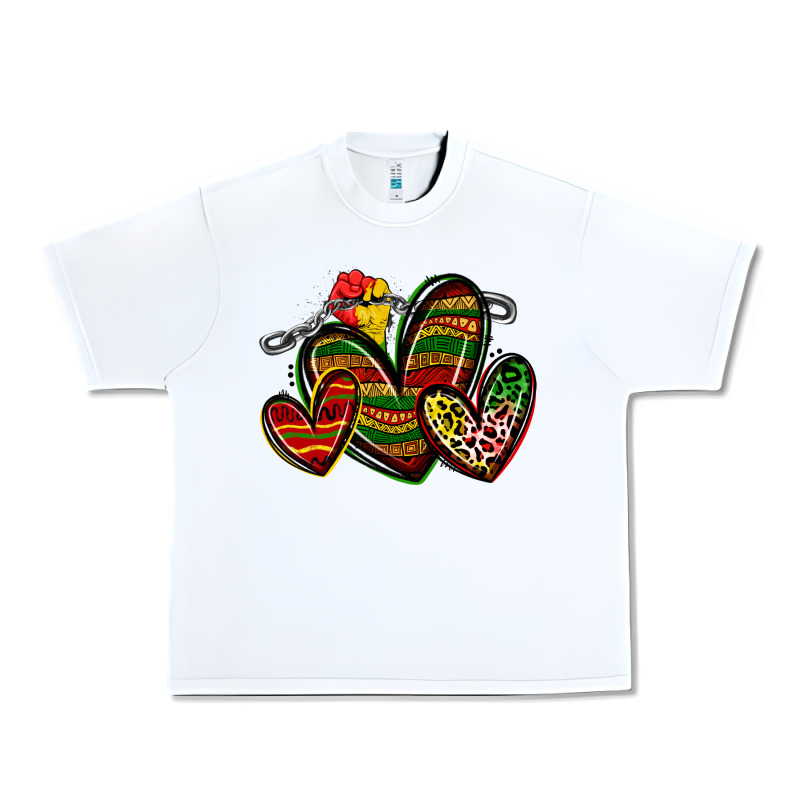 Juneteenth Hearts Urban Heavy Tee by Zillion Design Studio | Teevron