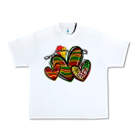 White juneteenth hearts Urban Heavy Tee - Zillion Design Studio
