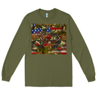 Army Green Hunting leopard USA flag tumbler 4th of july Long Sleeve Tee - Neo Western