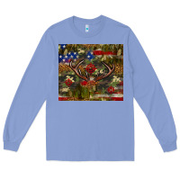 Colony Blue Hunting leopard USA flag tumbler 4th of july Long Sleeve Tee - Neo Western