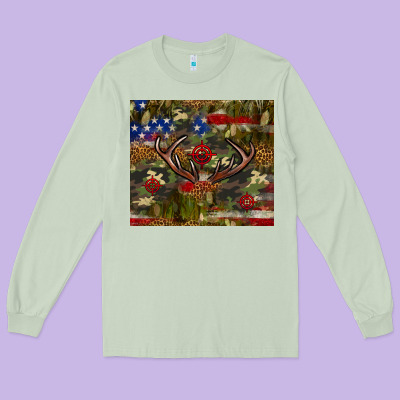 Hunting Leopard Usa Flag Tumbler 4th Of July Long Sleeve Tee Designed By Neo Western