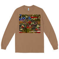 Toasted Coconut Hunting leopard USA flag tumbler 4th of july Long Sleeve Tee - Neo Western