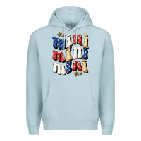 Blue Mist American mini Premium Hoodie - NancyCooperArtShop