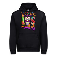 Black dia de los muertos Urban Hoodie - LillyAllenDesigns
