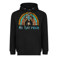 Black he has risen rainbow Heavyweight Hoodie - AdoDesignShop