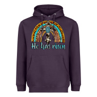 Plum he has risen rainbow Heavyweight Hoodie - AdoDesignShop