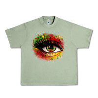 Oil Green juneteenth eye Urban Heavy Tee - Zillion Design Studio