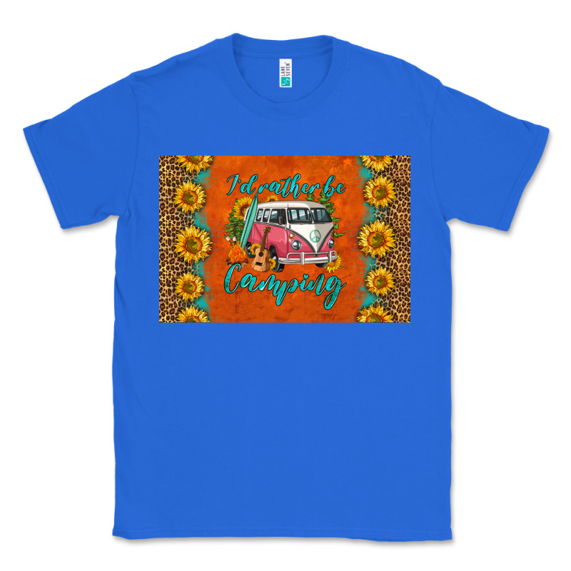 I'd Rather Be Camping Skinny Metal Can Holder Classic Tee by HRA Design Shop | Teevron