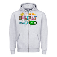 Heather Grey holiday mode on Zipper Hoodie - AdoDesignShop