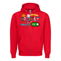 Red holiday mode on Zipper Hoodie - AdoDesignShop