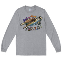 Heather Grey just a girl who loves turtles Long Sleeve Tee - SublimationCraftShop