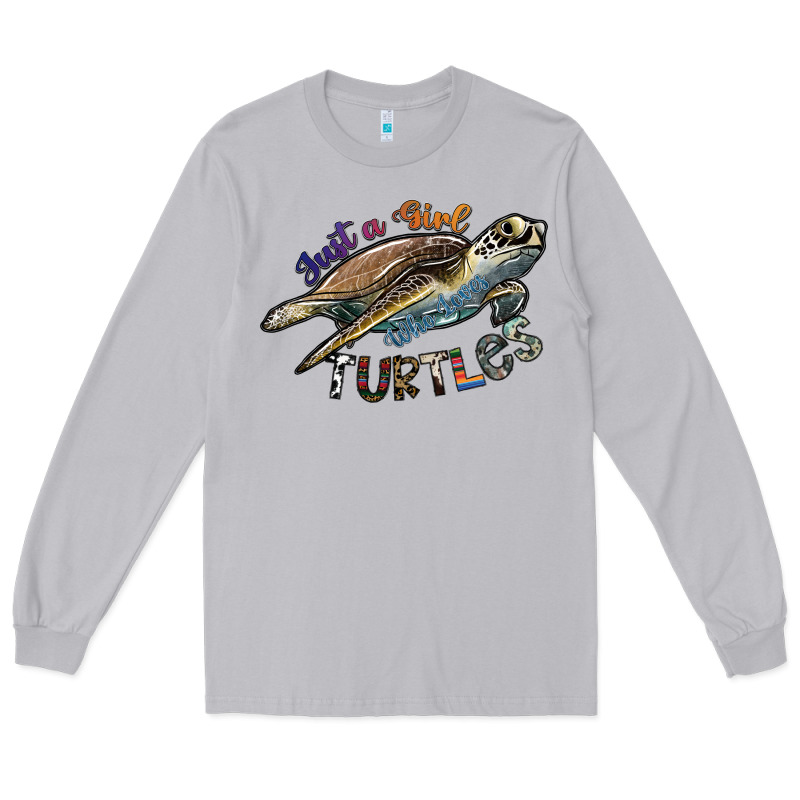 Just A Girl Who Loves Turtles Long Sleeve Tee by SublimationCraftShop | Teevron