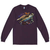 Plum just a girl who loves turtles Long Sleeve Tee - SublimationCraftShop