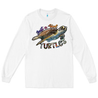 White just a girl who loves turtles Long Sleeve Tee - SublimationCraftShop