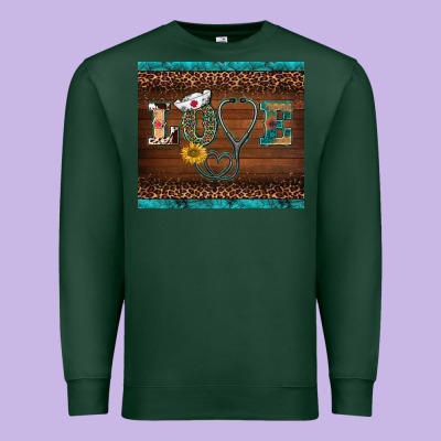 Western Nurse Love Tumbler Premium Sweatshirt Designed By Barkaloodesign