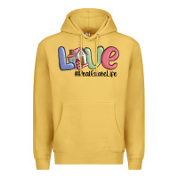Antique Gold love real estate life Premium Hoodie - MaliasSmallBusiness