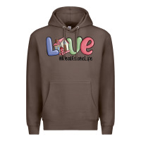 Coffee love real estate life Premium Hoodie - MaliasSmallBusiness