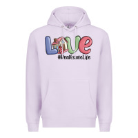 Lilac love real estate life Premium Hoodie - MaliasSmallBusiness