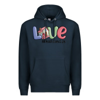 Navy love real estate life Premium Hoodie - MaliasSmallBusiness