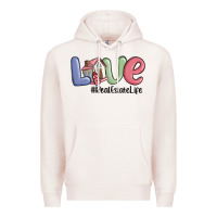 Pale Pink love real estate life Premium Hoodie - MaliasSmallBusiness