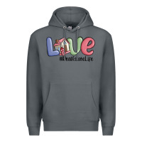 Rock love real estate life Premium Hoodie - MaliasSmallBusiness