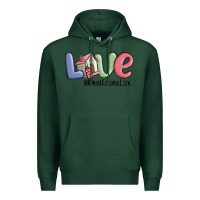Sports Green love real estate life Premium Hoodie - MaliasSmallBusiness