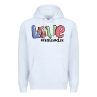 White love real estate life Premium Hoodie - MaliasSmallBusiness