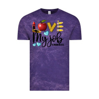 Cloud Purple love my job teacher life Vintage Tee - BarkalooDesign