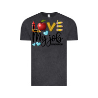 Vintage Black love my job teacher life Vintage Tee - BarkalooDesign