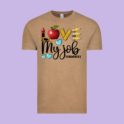 Love My Job Teacher Life Vintage Tee Designed By Barkaloodesign