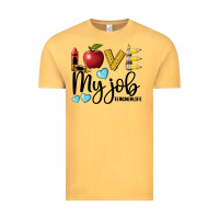 Vintage Mustard love my job teacher life Vintage Tee - BarkalooDesign