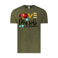 Vintage Olive love my job teacher life Vintage Tee - BarkalooDesign